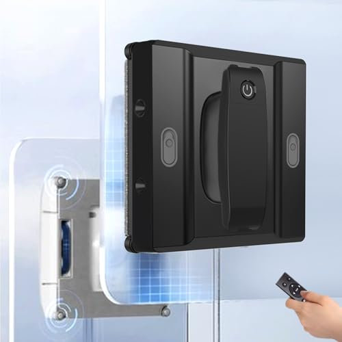 Robot Limpiacristales Con Control Remoto, Limpiador Automático De Vidrios De 2-Vías 4-Chorros, Aspirador De Ventanas Con Sensor Inteligente Y 4 Modos Para Azulejos Y Puertas De Clase, 5600Pa