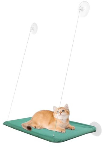 Window Seat for Cats | Soft Windowsill Kitten Resting Stand Bed,Cat Window Hammock Seat with Removable Mat for Sleeping