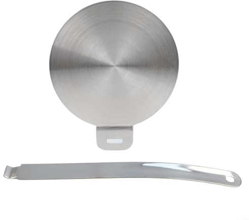 Piastra ad anello per piano cottura a induzione, piastra ad anello per piano cottura a induzione, in acciaio inox, controllo della temperatura, adattatore per tutte le pentole di varie dimensioni (13