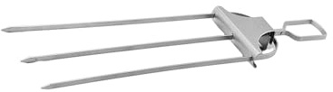 YIUPEDRFG Rostgafflar Rostfritt Stålspett För Grillning 3-stifts Kabobspett Hållbara Nog För Camping Grill Utflykt Rostfritt Stålspett Med Tryckstång Metallspett