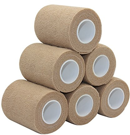 STpro Selbstklebender Verband Tape Fixierverband Selbsthaftende Bandage 7,5cm x 6 Stück Haut Tape Haftbandage Cohesive Bandagen Pferd Selbstklebende Binden Verband Elastischer Verbände Kohäsiv