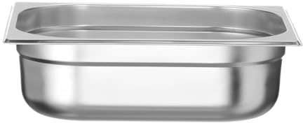 HENDI Gastronormbehälter, geeignet für Chafing Dishes, Bain-marie, Backöfen, Kühlschränken, Gefrierschränke, temperaturbeständig von -40° bis 250°C, 6,5L, GN 1/2, 325x265x(H) 100mm, Edelstahl