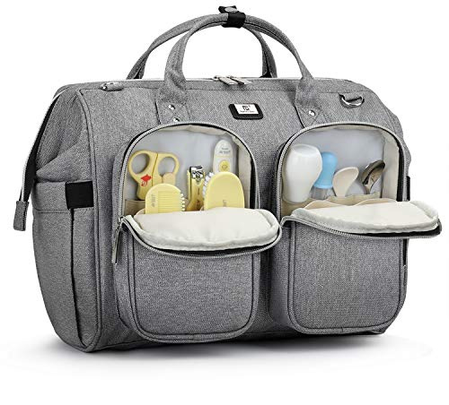 Pomelo Best Bolso Cambiador Bebé de Pañales, Gran Capacidad de bolso, Impermeable, con 2 Ganchos Carrito de Bebé y Cambiador portatil de pañales