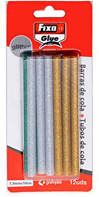 Fixo 58599 12 Klebestifte Glitterkleber,