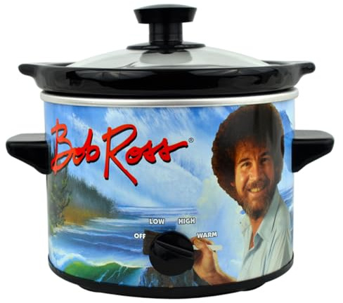Uncanny Brands Bob Ross 2 Quart Slow Cooker- Happy Little Tree Appliance