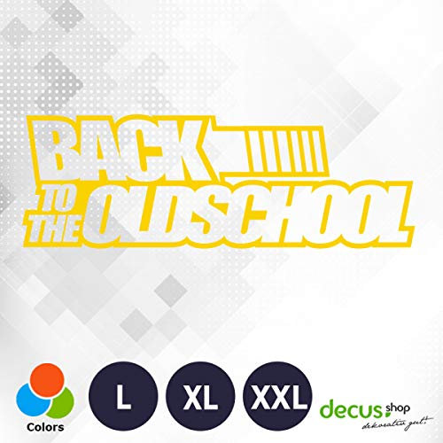 Decus Back to The Oldschool XL 1565 (gelb) // Sticker OEM JDM Style Aufkleber