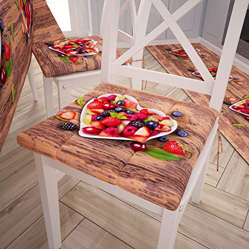 PETTI Artigiani Italiani - Cuscini per Sedia Cucina 4 Punti Set da 6 Pezzi, Copricuscini Sedia in Microfibra con Laccetti, 100% Made in Italy