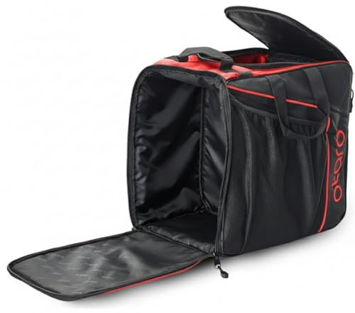 Otaro Skischuhtasche mit Helmfach (PRO | 57 L inkl. Rucksackträgern | Bordeauxrot) Premium Skitasche für Skischuhe | Auch als Schlittschuhtasche | Ideal zur Ski Tasche, Skisack Set, Skischuhtaschen