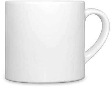 Bastel-Tassen ohne Druck zum Bemalen aus Hochwertiger Keramik Einzeln oder im Set/Mug/Cup/Becher/Pott Cappuccino Tasse 2er Set