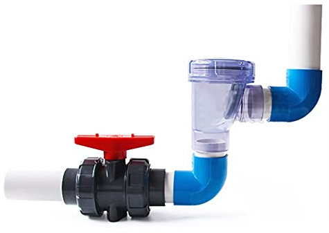 ANWUYANG 1PCS PVC Angle Flap Check Valve, ID 50mm Transparent Anti-backflow Check Valve, Kitchen Sewer Pipe Check Valve Backwater Drainage