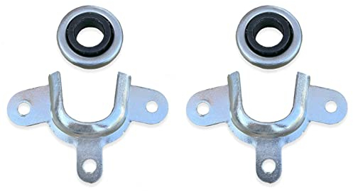 Rodamientos con Soporte para Persiana Enrollable | Tamaño estándar Interior 12mm, Exterior 28mm | Conjunto Que Incluye 2 cojinetes y 2 Soportes | Fabricados en España (2 Unidades)