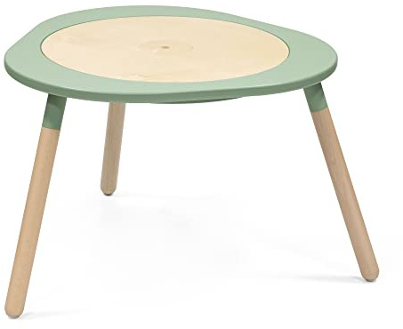 Stokke MuTable, Clover Green - 2023 Neugestaltung - Multifunktionaler Kinderspieltisch - Inklusive DREI doppelseitiger Spielscheiben - Geeignet ab 18 Monaten bis 8 Jahre