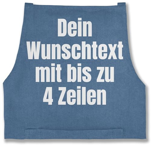 Geschenk mit Namen personalisiert by Shirtracer - Schürze - Aufdruck selbst gestalten - Wunschtext I Eigener Text I Custom Text