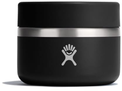Hydro Flask Food Jar – Insulated Stainless Steel, Snack Travel Container for Hot Food & Soup 12 Oz Black