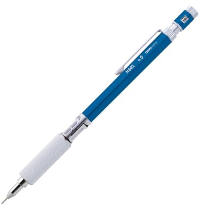 OHTO MS01-SP5-BL MS01 Hochfunktionaler Stifthalter, Gehäuse aus Aluminium und Messing, 0,5 mm, Blau
