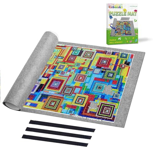 Cabeeskii Puzzlematte 1000 500 Teilen – Puzzleunterlage für Jigsaw Puzzles, Praktisches Zubehör für Erwachsene, Ideal zur Aufbewahrung von Puzzles