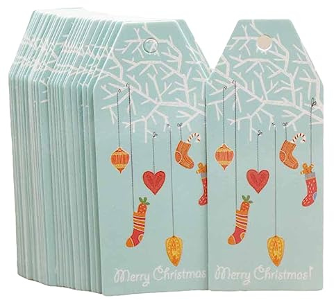 100 x Frohe Hängeetiketten, niedlicher Druck, weiße Papieranhänger, Geschenkanhänger für Hochzeit, Geschenkverpackung, Dekoration, 100 Stück/Set, weißes Papier, Geschenkanhänger, Frohe Hängeetiketten,