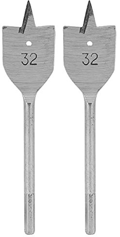 32mm Flat Wood Drill Bit Set with Cutting Thorn Design, High Carbon Steel for Woodworking Hole Opening