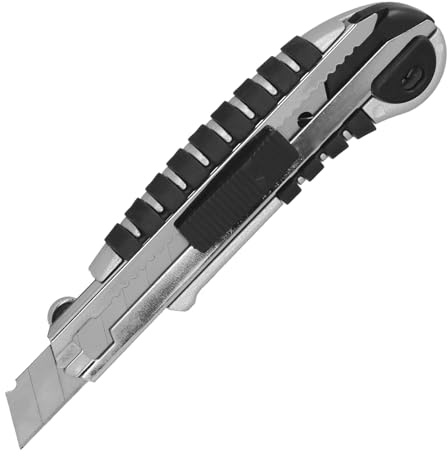 WOLFPACK LINEA PROFESIONAL Cutter Aluminio Profesional 18mm Con 5 Hojas Acero Sk5