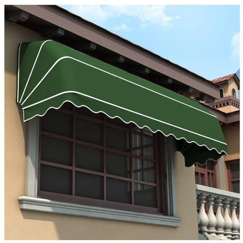 Auvent de terrasse extérieur - Abri pour fenêtres et portes - Qualité commerciale - En polyester 280 g - Design pliable - Idéal pour balcon et terrasse - Entièrement assemblé - Fonctionnement manuel -