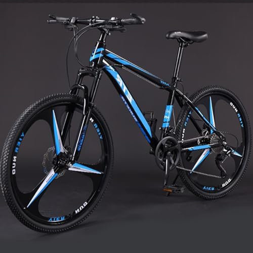 Einteiliges Mountainbike 27,5 Zoll Fahrrad Mit Variabler Geschwindigkeit und 30 Gängen Stoßdämpfende Vorderradgabel Scheibenbremsen Vorne und Hinten Erwachsene und Jugendliche C,26 inch 27 Speed