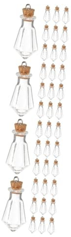 WOFASHPURET 40pièces Bouteilles De Vœux Transparentes Verre De Jarres Décoratives Pour Bouteilles à Messages Pour Artisanat Et Décoration