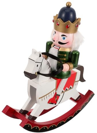 GETAJGHSD Soldato Di Legno Nutcracker Artigianato Natalizio Decorazione Festiva Tema Cavallo Elegante Ornamento Per La Casa e La Tavola