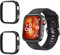 Funrae Custodia Compatibile con Huawei Watch Fit 4 Pro [2 Pezzi], Cover Protettiva Telaio Rigida PC [Con Vetro Temperato] HD Clear Anti-Graffio Protezione Case - Nero