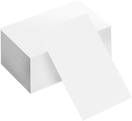 500 fiches vierges, 74 x 52 mm - cartes de visite - cartes papier, fiches, cartes à jouer, cartes d'apprentissage, mémoire, cartes de visite papier pour l'apprentissage de la mémoire