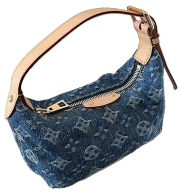 Nogkdyc Damenhandtasche, lässige Wasch-Denim-Tasche, Mini-Vintage-Denim-Handtasche, Damen-Top-Handle-Taschen(EIN/blau)