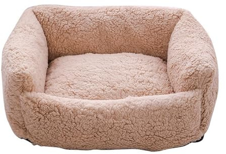 Ksikdeg Nid De Chat en Fourrure Réversible Tissu Lavable Literie Épaisse Et Chaude Antidérapant pour Chatons Lit Polaire Épais Animaux De Compagnie L'intérieur
