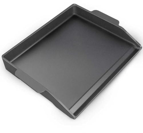 Cast Iron Griddle for Gas Grill, Flat Top Gas Grill Insert Griddle for Weber Char-Broil Nexgrill Stove Stovetop Plate Pan Camping Backyard Cooking BBQ Accessory 13 x 17