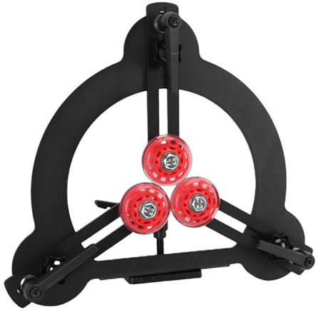 Yctze Lunetta Fissa per Tornio per Legno Torni Oscillanti da 8 Pollici con Rulli Rivestiti in Gomma, Design a Doppio Cuscinetto Lunetta Fissa per Lavorazione del Legno, Mandrino con Poggia Centrale