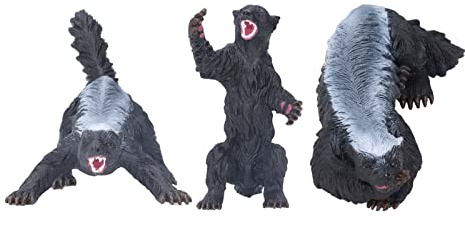 Giocattolo Modello Animale Realistico Realistica di Tasso del Set di 3 con Plastica Ambientale per Oggetti Educativi per Bambini Decorazione del Desktop