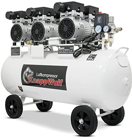 compresseur pneumatique Kompresseur 100L très calme 69dB Blanc