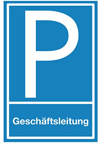 WANDKINGS Hinweisschild - Parkplatz Geschäftsleitung - stabile Aluminium Verbundplatte - Wähle eine Größe - 30x20 cm