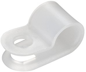 sourcing map 10 Stück Kabelschellen 6,4mm R-Kabelklemmen Schraubbar Kabelhalter Nylon Kabelklemme Drahtklemme Cable Clips für Kabel-Management Kabelführung Kabelbefestigung, Weiß