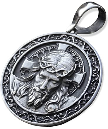 Jesus Anhänger Neu Sterling Silber 925 Religiös Echt Schmuck Handgefertigt Silverzone77