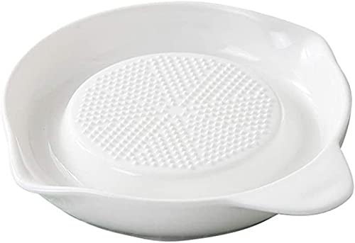 Plato Rallador De Porcelana para Jengibre, Ajo, Cebolla Y Frutas, Verduras