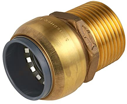 Druckluft-Rohr Schnell-Steckverbinder PEX-Rohr Schlauch Messing-Steckfitting SharkBite (Einschraubverbinder (Sharkbite), 1/2 x 15)