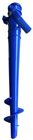 GMM Picchetto Puntale per Ombrellone da Spiaggia - Trivella per Ombrellone da Spiaggia - Base ombrellone da Spiaggia - Accessori Spiaggia - Colori Assortiti – 42 cm (Bluelettrico)
