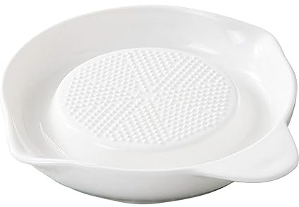 LATRAT Keramik Reibe, Porzellan Reibeteller Keramik Ingwer Reibe, Knoblauchreibe Obstreibe Gemüsereibe Wasabireibe Für Ingwer Knoblauch Zwiebel (Stil I）