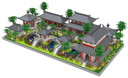 Kadablk Architecture Chinese Style of Suzhou Garden,Set 3 Backyard, Micro Block,Classical Famous Building Block Set,Asian Cultures,3988 PCS for Adults and Teens