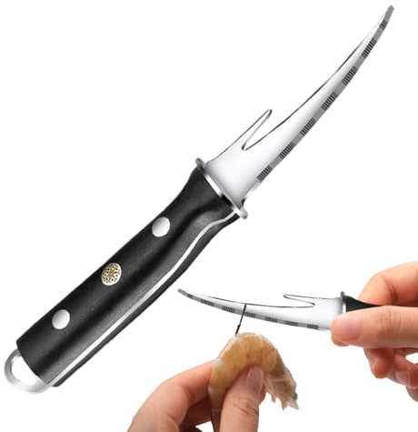Novent Coupe-Fil à crevettes, éplucheur de crevettes | Outil pour éplucher et déveiner Les crevettes en Acier Inoxydable,Outil de Coupe de Fruits de mer pour Un déveinage Facile des crevettes