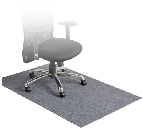 ARTSIM Bodenschutzmatte Bürostuhl, Stuhlunterlage Scratch-Resistant,Non-Slip Underside, Washable, Stuhlunterlage Fußbodenschutz Schreibtisch,Gray-90×150cm