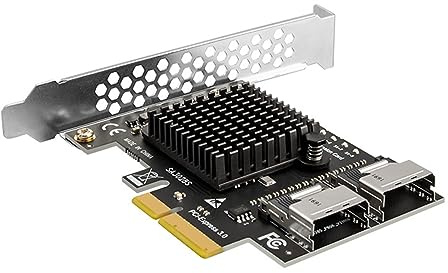 8 puertos SATA 3.0 SFF8087 PCIe 3.0 a mini controlador PCIe a SFF 8087 SFF-8087 adaptador expansión ASM1166 chip USB C Pcie Mini SATA3.0 tarjeta 6Gbps