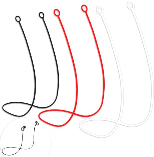 3 Pack Silicone Connector Cord with Removable Tips, Adjustable Lanyard Link Chain for Secure and Comfortable Fit, Accessories for Safety (Earplugs Not Included)