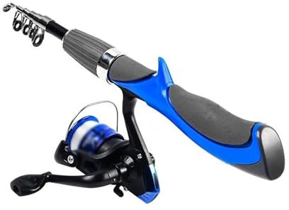 Hhmmei2024-23 Teleskop-Angelrute Carbon Fiber Rod Superhard Boat 1,2 m/1,4 m Eisfliegenköder Angelrute mit hochwertigem Angelrollen-Angelgerät-Set ideal für Reisen, zum Angeln(1.4m)