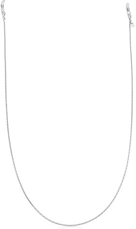 Kuzzoi Brillenband Brillenkette für den Mann aus 925 Sterling Silber handgefertigt Kordelkette für Sonnen- und Lesebrillen mit Gummiband Schlaufen Länge ca. 70 cm