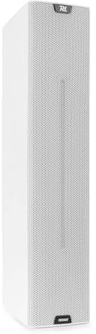 Power Dynamics PDCS403V Enceinte Colonne 100V IP44 60 Watts RMS - Blanche, Résistantes aux Intempéries, 4 haut-parleurs 3’’ + 1 tweeter 1’’, Supports Inclus, Idéal pour Diffuser une Musique d’Ambiance